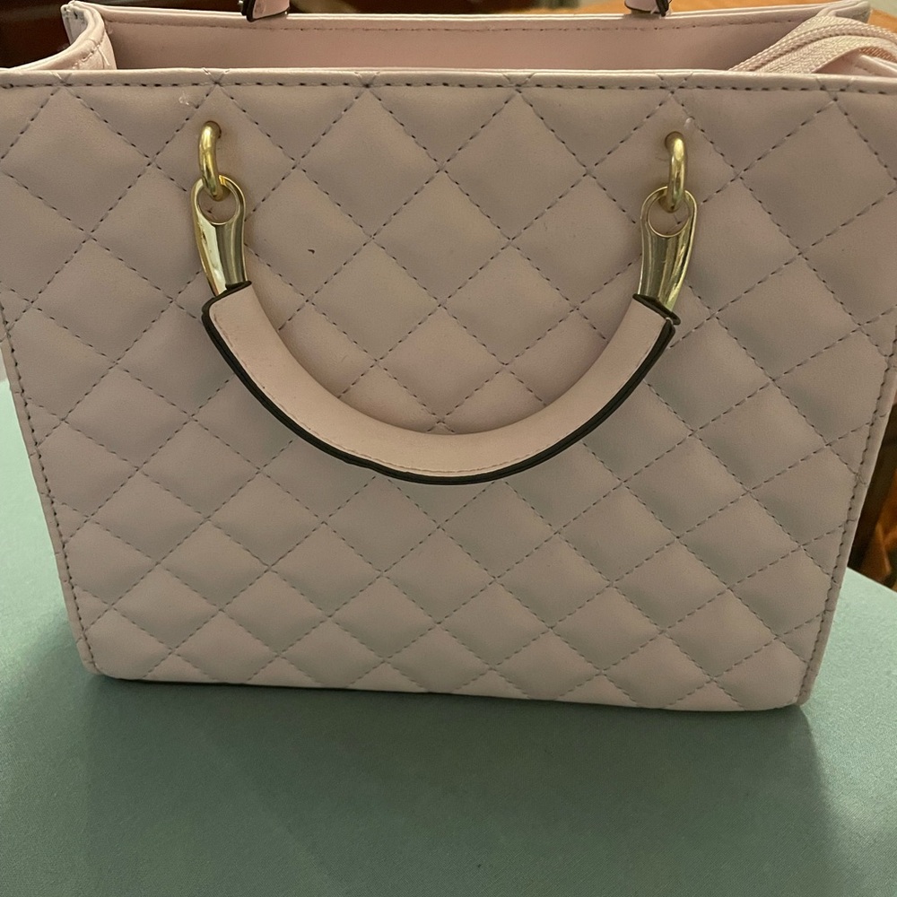 Elegant Pink Quilted Handbag